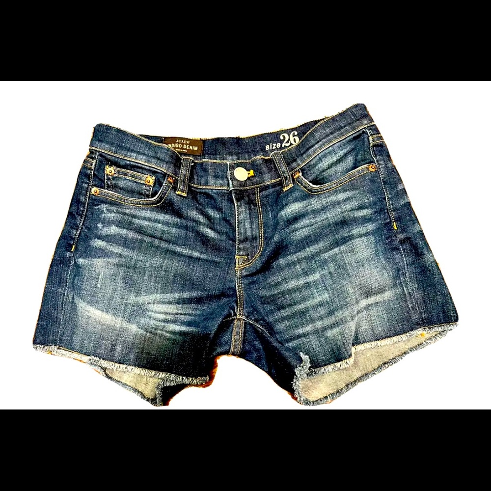 J.Crew Indigo Denim Jean shorts cut offs - size 26
